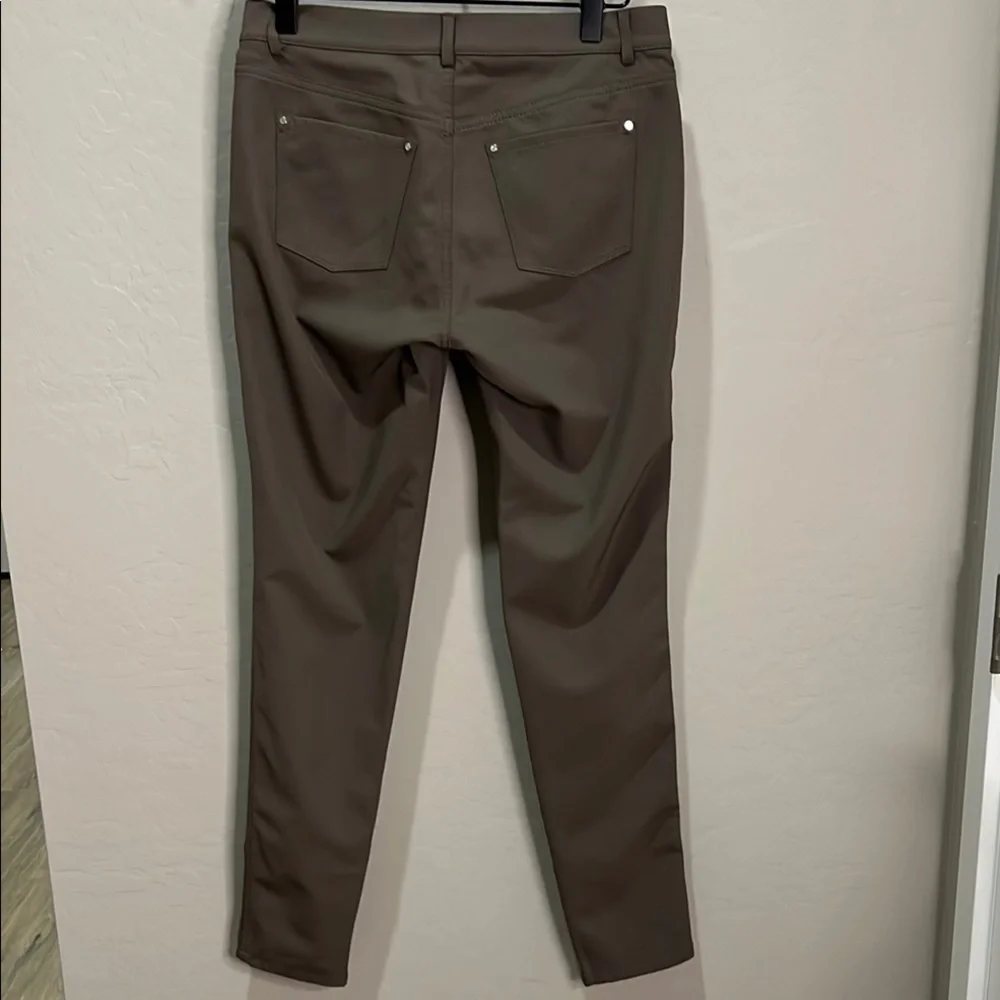 Lafayette 148 Pants New York Mercer Trousers Nougat Brown Dark Tan Stretchy Luxe - Picture 7 of 14